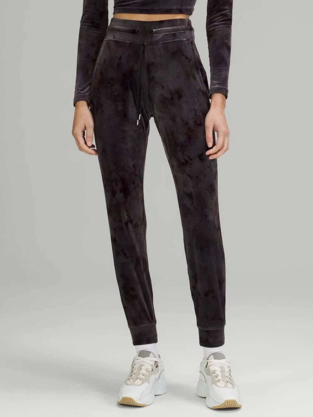 Lululemon Athletica Ready To Crush Velour High Rise Charcoal Gray Jogger Size 6
